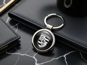 Porsche Portachiavi Lucidi Metallo Elegante Durevole